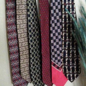 6 100% silk ties